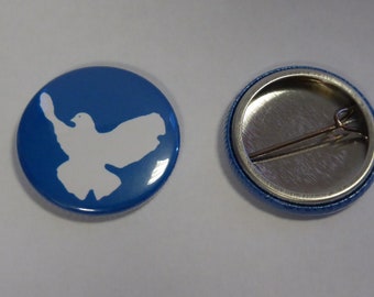 2 Stück Friedenstaube Frieden Peace Button 25mm *unbenutzt* *Neu*