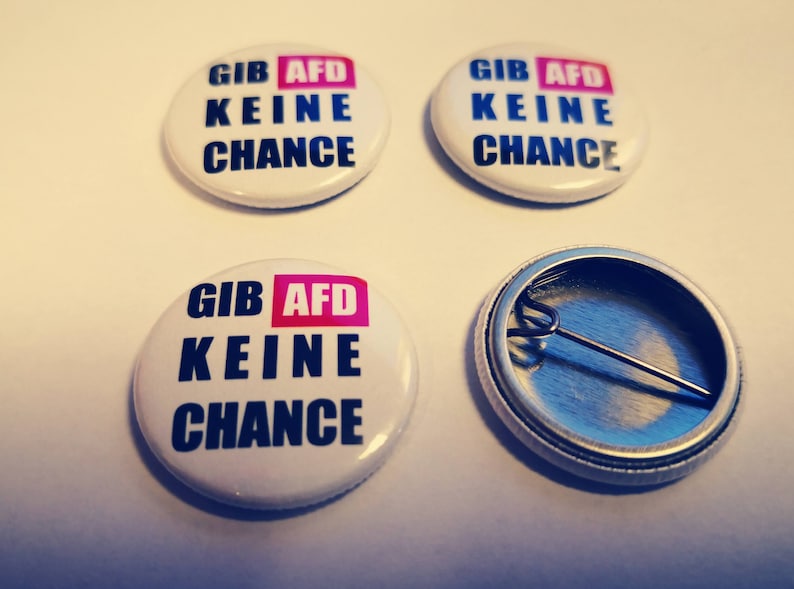 ANTI AfD Button Gib AFD keine Chance 25mm 4 Stück Bild 1