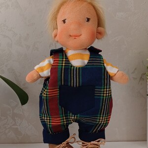 Boy Waldorf Doll, Wool Stuffed Doll, Organic Doll ,Gift For Brother zdjęcie 6