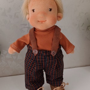 Boy Waldorf Doll, Wool Stuffed Doll, Organic Doll ,Gift For Brother zdjęcie 2