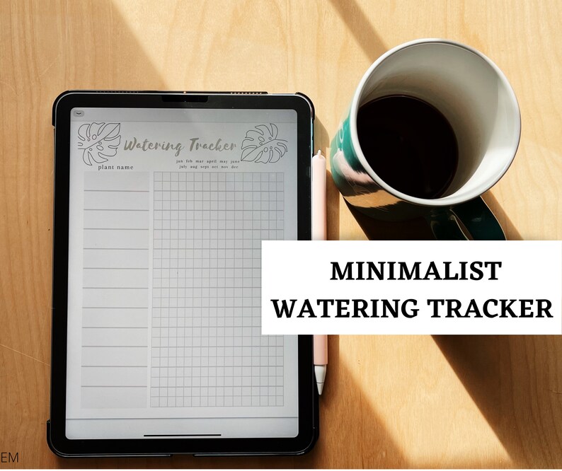 BUNDLE 3 pack: Minimalist Plant Trackers Digital Printable Download iPad Planner for GoodNotes, Notability, etc. image 6