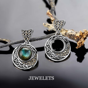 Silver Celtic Knot Pendant Blank, 10 mm diameter, Pendant Base ,925 Silver, Marcasite