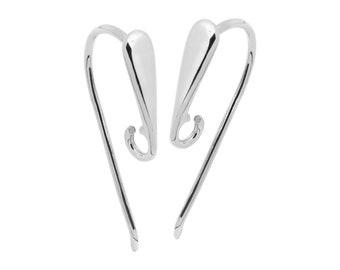 Ear Hooks Pair, Silver 925, 25mm Height, 11mm Width, 1,3 g