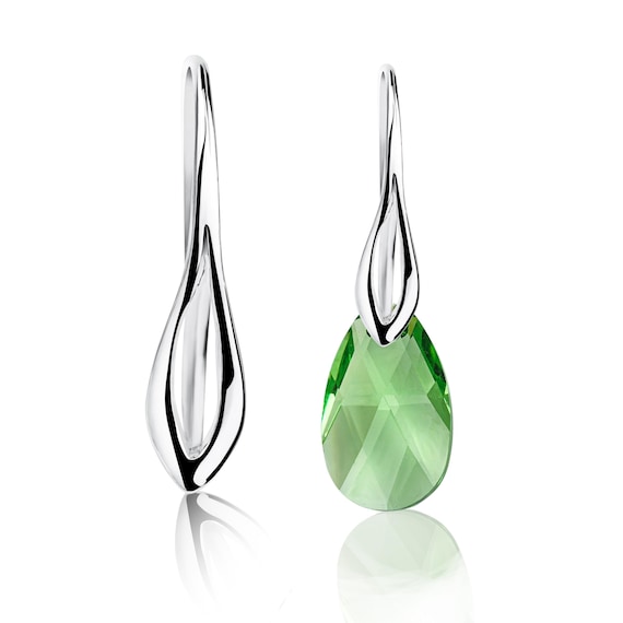 Sterling Silver Ear Hooks: Gemstone & Crystal Pinch Bails, DIY Earring Findings