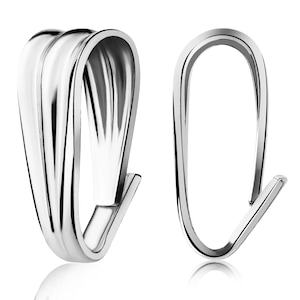 Sterling Silver Triangle Pendant Bail: Modern Jewelry Closure