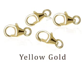 14 K Yellow Solid Gold Lobster Lock, CHP 14K style, Pear Shape With Ring This is solid 14k gold, 1 pcs