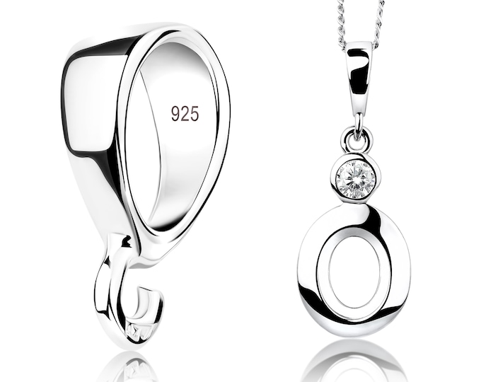 925 Sterling Silver Pendant Bail – Jewelry Connector for DIY & Repairs, Charm Holder