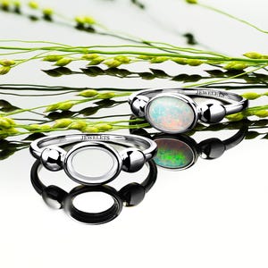 Sterling Silver Ring Blank – 6x8mm Oval Bezel Setting Rhodium Plated