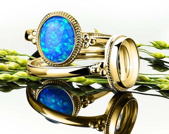 925 Silver Ring Blank 8x10 mm Oval Bezel Setting – Gold Plated Classic Style Base – Jewelry Making Ring for Women – Cabochon Mount