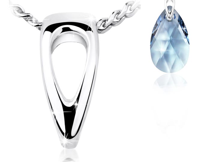 Sterling Silver Pendant Holder Pinch Bail – Height 10 mm, Width 6 mm, Front 4 mm | 925 Silver Jewelry Finding for DIY Pendants & Charms