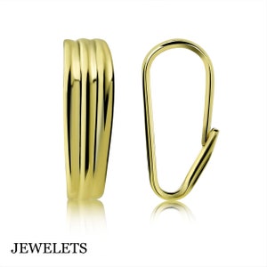 14K Solid Gold Bail, Gold Pendant Closure,
