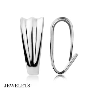 925 Silver Pendant Bail, Sterling Silver Pendant Closure, Small Triangle Shape,