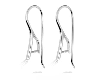 Sterling 925 Silver Ear Hook, Earring Pinch Hook, Gemstone or Crystal Ear Hook Blank, DIY Earring