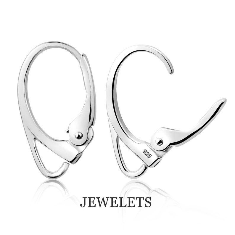 sterling silver, lever-back closure, elegant, secure, high-quality, 925 silver, durable, lustrous, easy use, DYI jewelry and repair earrings Jewelets New York made in USA, ear closure, earrings closures, earrings wire, earring hooks, silver findings, earring findings, lever back closure, lever back findings, silver lever backs, earring findings, jewelry making, lever back earrings, sterling silver, silver jewelry, dangle earring parts, drop earring hooks, Jewelets, Jewelets New York,