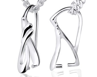 Silver Pendant Blank Findings Clamped Bail DIY Pendant Closure