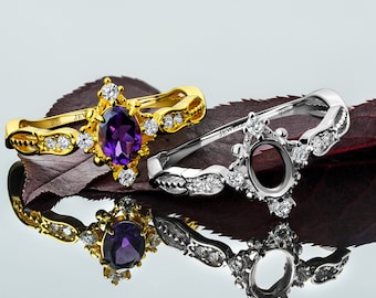 Silver Ring Blanks 5x7 mm DIY Fine Jewelry Making Rings Base