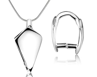925 Silver Pendant Bail Clamping Stone Pendant