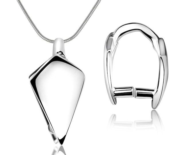 925 Silver Pendant Bail Clamping Stone Pendant