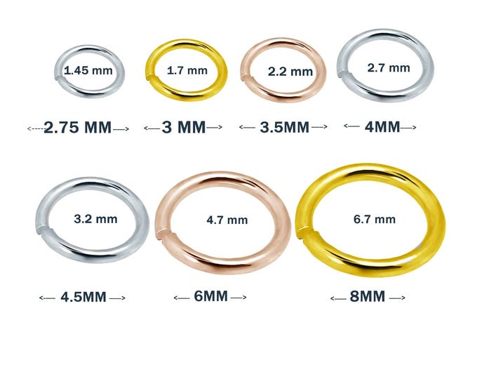 Gold Jump Rings – Available in 14K, 18K Gold, Platinum | Premium Open Rings for Jewelry Making and Repairs