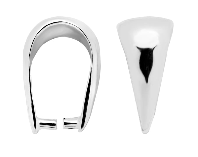 925 Silver Pendant Bail, 9,5 mm Height, 4,5 mm Width, 925 Silver