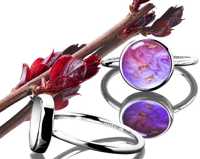 Bezel Cup 10 mm Ring Blank – Sterling Silver Round | Rhodium Plated Keepsake & Resin Art Jewelry Base | Minimalist Plain Style