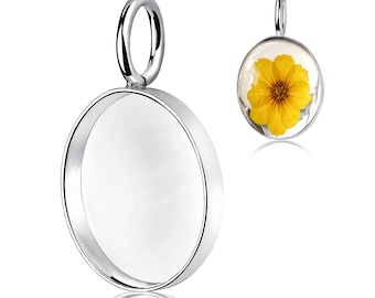 925 Silver 10x12mm Oval Bezel Cup Pendant Blank – DIY Memory Jewelry, Breast Milk Keepsake, Resin Art Setting