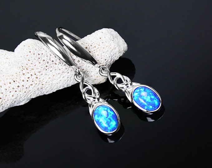 CelticEarrings, Solid Silver Earrings With Gemstones, Amber Earrings, Amethyst Earrings, Opal Earrings,