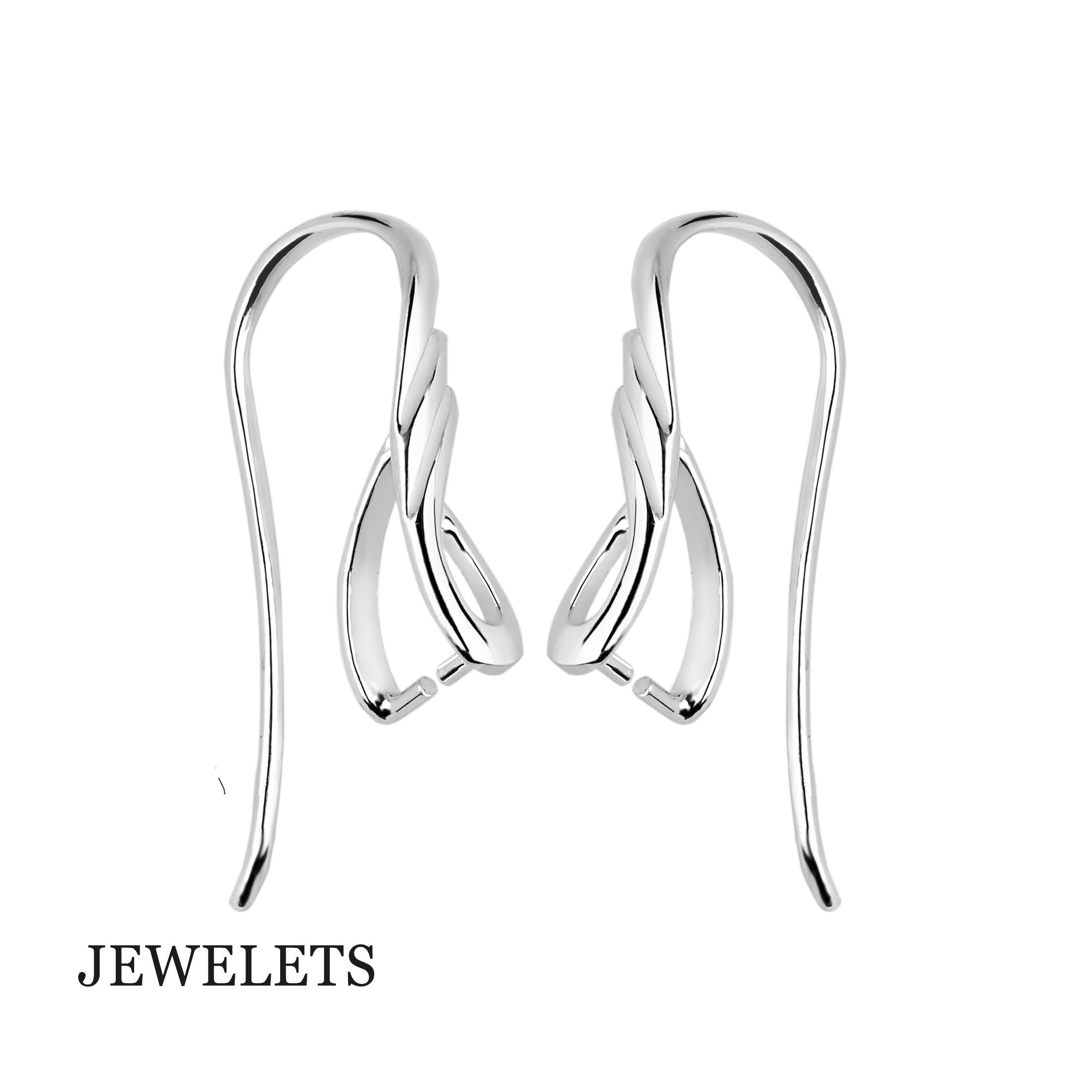Sterling 925 Silver Ear Hook Pair, Earring Pinch Hook, Gemstone or Crystal Ear  Hook Blank, DIY Earrings
