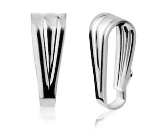 925 Silver Pendant Bail, Stamping Technology Silver Closure, Sterling Silver Pendant Closure, Triangle Shape,