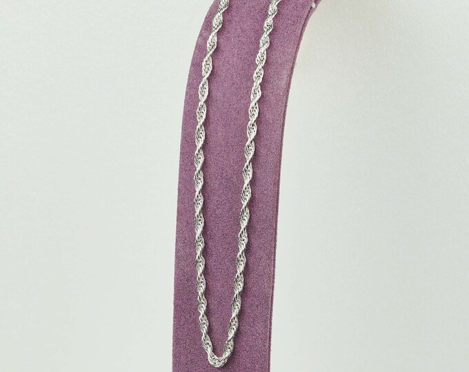 Silver Rope Chain 3.5mm Necklace Lobster Lock