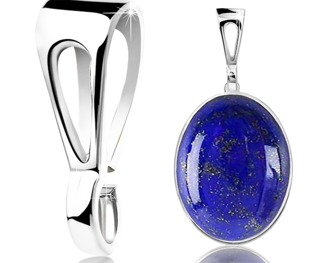 Sterling Silver Pendant Bail – 11mm x 3.6mm, Jewelry Findings for DIY and Repair Projects