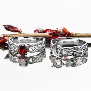 Sterling Silver Celtic Ring Blank – 6x8 mm DIY Gemstone Jewelry, Prong Setting Base
