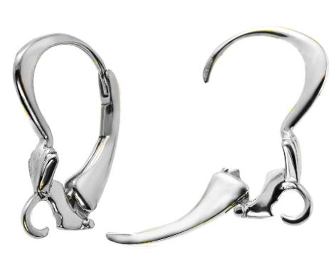 14K Gold Lever Back Earrings – Pair with 3mm Front Shell | Fine Jewelry Findings for DIY & Repair