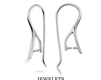 Sterling 925 Silver Ear Hook, Earring Pinch Hook, Gemstone or Crystal Ear Hook Blank, DIY Earring