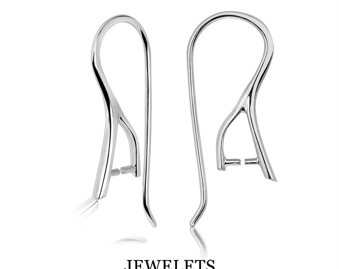 Sterling 925 Silver Ear Hook, Earring Pinch Hook, Gemstone or Crystal Ear Hook Blank, DIY Earring