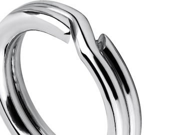 Silver 5 mm Split Rings – Metal Connector Rings for Jewelry Making, Keychains, Crafts & DIY Projects – Durable Silver Jump Ring Findings