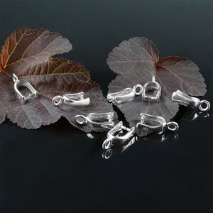 Silver Bail Pendant and Earrings Holder – Jewelry Making Findings for DIY Necklaces, Dangle Earrings and Charms –Crystals & Gemstones