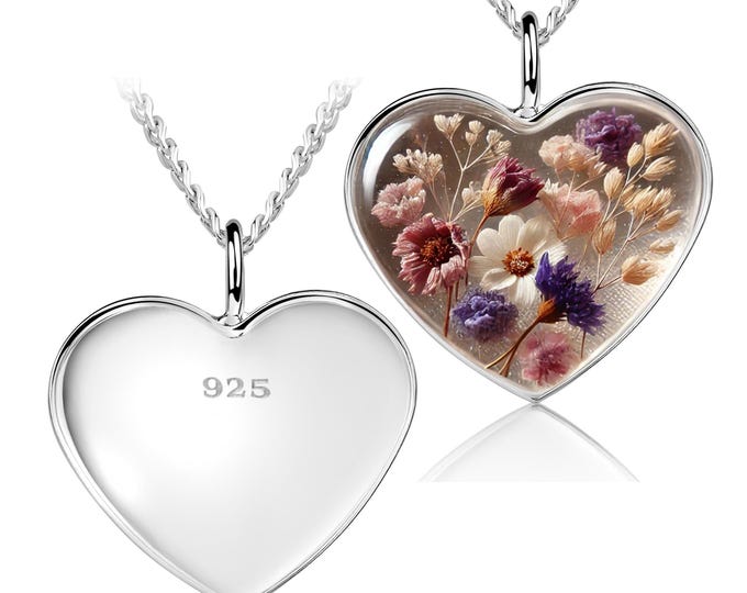 Sterling Silver Heart 12x14 mm Bezel Cup Pendant – Closed Back Setting for Resin, Keepsake & Memorial Jewelry Making