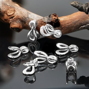 925 Silver Pendant Pinch Bails DIY Repair Jewelry PH010