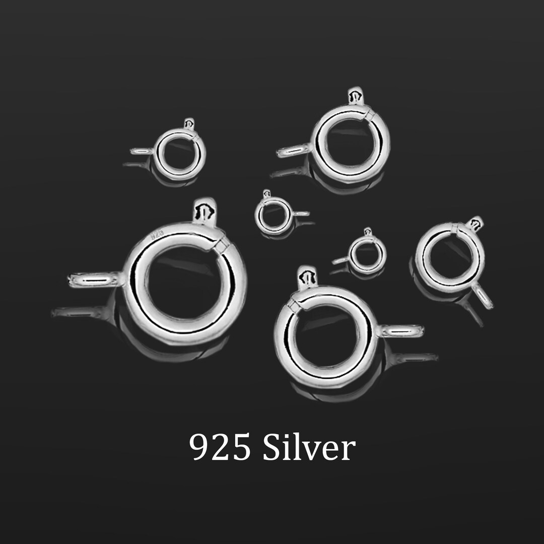 Spring Jump Rings 925 Silver Seamless Spring Ring With Open Jump Ring, Heavy Weight - Etsy