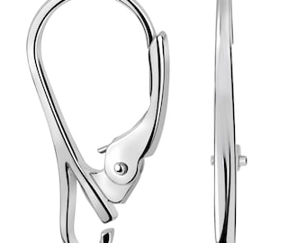 Sterling Silver Lever-Back Pair, 925 Big Silver Lever-Back, DIY Jewelry and Repair