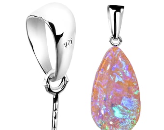 Silver Pendant Bail with Pin – Jewelry Making & Repair Supply | DIY Beaded Pendant Connector | Necklace Bail for Craft Projects