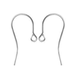 Ear Hooks Pair Without Decoration 925 Silver for DIY Jewelry and Repair