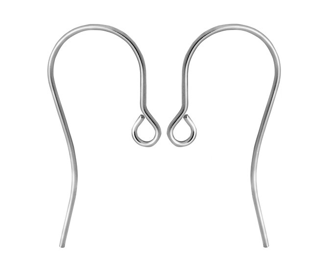 Ear Hooks Pair Without Decoration 925 Silver for DIY Jewelry and Repair