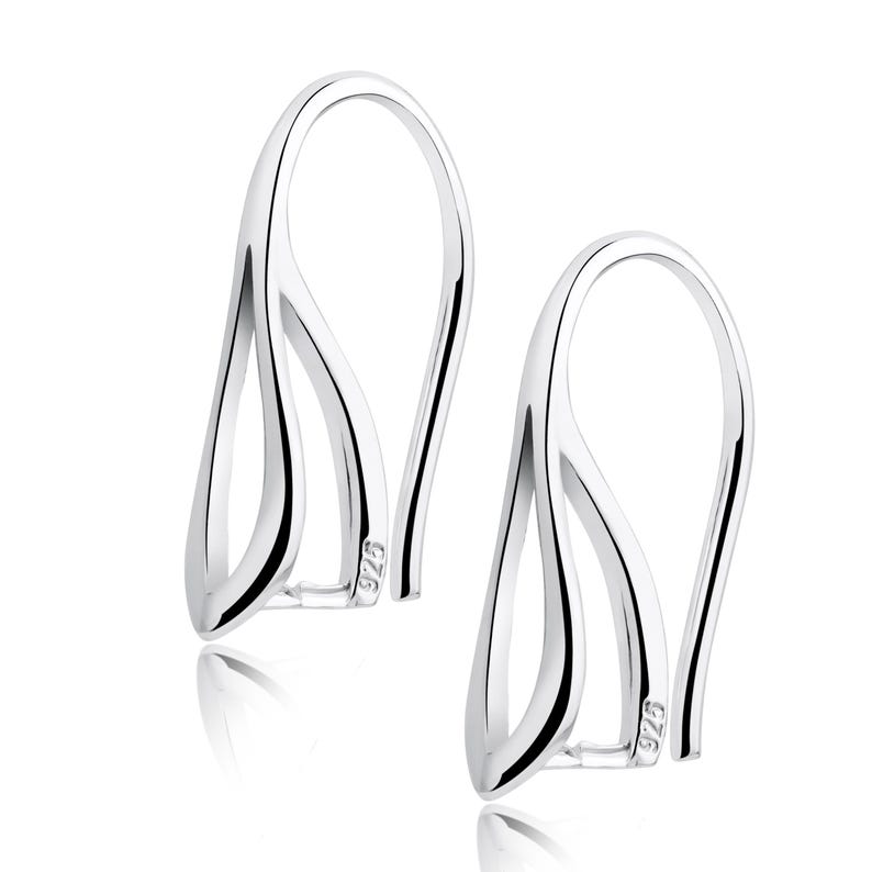 clamped bail, pendant bail, silver bail, pinch pendant bail, silver bails, pendant bails, clamped pendant bails, Jewelets New York, made in EU, antiallergic metal,