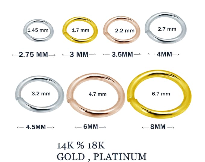 Gold Jump Ring - Available in 14K, 18K, and Platinum