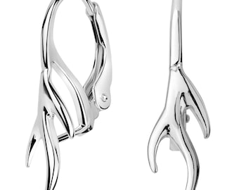 Silver Lever Back Pair with Decorative Elements DIY 925 Earrings Blank