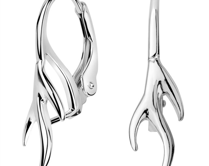 Silver Lever Back Pair with Decorative Elements DIY 925 Earrings Blank