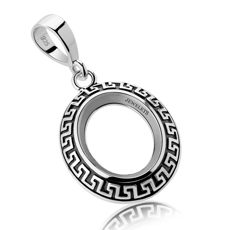 Buy Silver Pendant Blank 10x12mm Greek Key Bezel Setting Base Online in