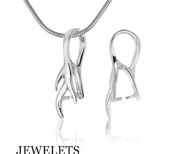 Silver Bail Gemstones and Crystal Pendant DIY Jewelry Findings